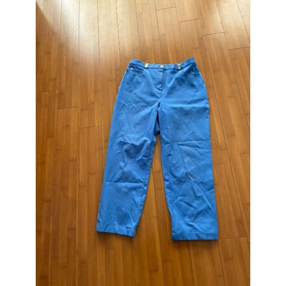 St. John Sport by Marie Gray Y2K 2000s Vintage Blue Trouser Pants Size 8